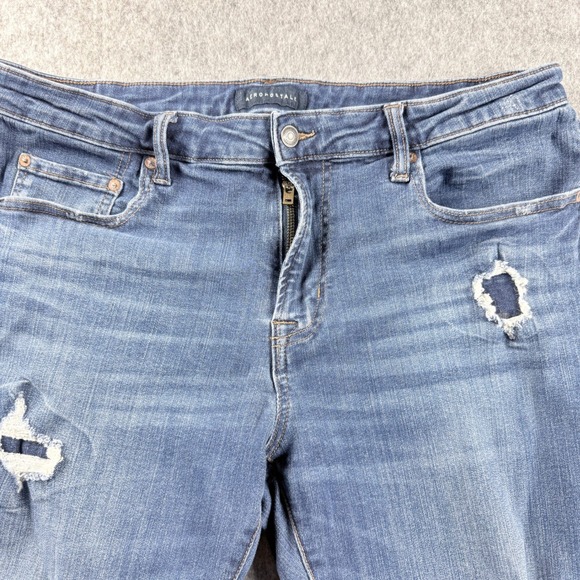 Aeropostale Womens Slim Fit Distressed Ripped Jeans 36x29 Distressed Stretch - Picture 6 of 10